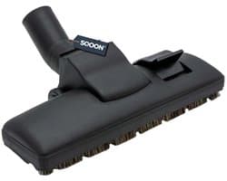 SQOON® Combi zuigmond 32 mm met natuurhaar - Geschikt voor o.a. Electrolux, Nilfisk, Numatic - Met 2 wielen - 1 stuk