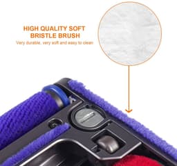 Dailygoody - Set van 3 pluche strips - Stofzuiger accessoires - Blauw - Zelfklevende pluche band - Geschikt voor Dyson V6 V7 V8 V10 V11 V12 V15 — thumbnail 5