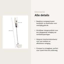 Dailygoods- Steelstofzuiger Draadloos 270° Draaibare Borstel - Handheld/Duwmodus - Multifunctioneel - Meerdere Opzetstukken - Verbeterde Reinigingsefficiëntie - Stofzuiger — thumbnail 4