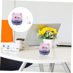 Mini Stofzuiger - Desktop Reiniger - Bureau Schoonmaken - Cartoon Ontwerp - Compact Formaat - Paars — thumbnail 3