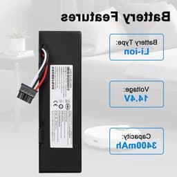 3400mAh Vervangende Accu voor Robotstofzuiger, 14.4V Lithium-Ion Batterij voor Efficiënte Reiniging en Langdurig Gebruik — thumbnail 5