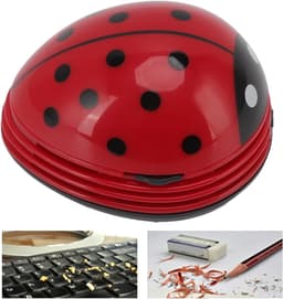 Mini Stofzuiger - Desktop Reiniger - Bureau Opruimen - Roterend Ontwerp - Compact Formaat - Rood — thumbnail 5
