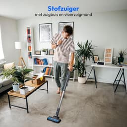 Draadloze Handstofzuiger - Steelstofzuiger - Snel Schoonmaken - 2-in-1 Functie - 35 Min Looptijd - Grijs — thumbnail 5