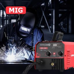 Lasapparaat MIG - Inverter lasapparaat - Metaalverbindingen maken - Gasloos lassen - 130 A - Rood — thumbnail 2