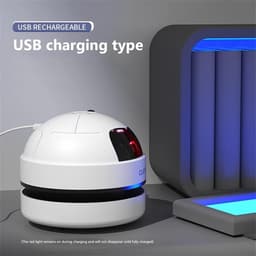 Desktop Stofzuiger - Tafelreiniger - Bureau Schoonhouden - USB Opladen - 8.5 x 7 cm - Wit — thumbnail 3