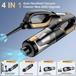 Draagbare Kruimeldief - Auto Stofzuiger - Snel Opruimen - 4-in-1 Multifunctioneel - 27000 Pa - Zwart — thumbnail 2