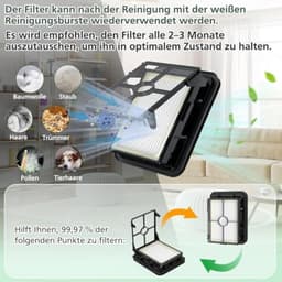 PromoHome Vervangende Accessoireset voor Bissell CrossWave C3 Pro 3555N – 3 Borstels + 2 Filters + Reinigingsborstel — thumbnail 4