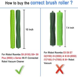 Dailygoods- Rubber Roller Hoogwaardige Vervanging - 2 Set Rolborstels - Compatibel met iRobot Roomba S9 - Duurzaam Materiaal - Eenvoudig te Installeren - Rolborstel — thumbnail 2