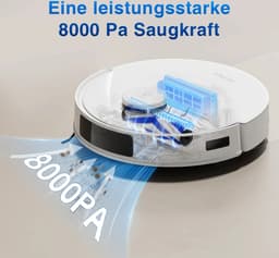 Ecovacs DEEBOT N20 PLUS Robotstofzuiger - PureCyclone-technologie met stofcontainer zonder verbruiksartikelen - 8000Pa — thumbnail 5