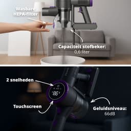 FlinQ Vacuum Cleaner V8 - Steelstofzuigers met Dweilfunctie - Steelstofzuiger Draadloos - Stofzuiger zonder Zak - Met Duurzame Accu - Snoerloos en geschikt als Kruimeldief — thumbnail 4