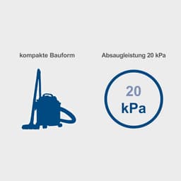 Nat-droogstofzuiger - Multifunctionele zuiger - Vloeren reinigen - 17000 Pa zuigkracht - 16 liter reservoir - Blauw — thumbnail 2