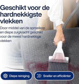 RFWR® Tapijtreiniger met krachtige motor en dubbele watertank, compact handapparaat voor tapijten en meubels — thumbnail 5