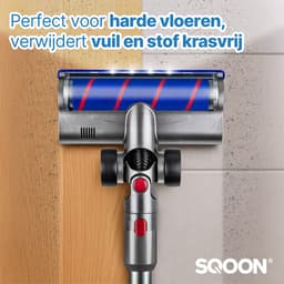 SQOON® Stofzuiger Mondstuk Geschikt voor Dyson Stofzuiger V7 / V8 / V10 / V11 en v15 Series - Zuigmond voor Dyson Steelstofzuiger - LED Licht — thumbnail 5