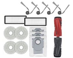 Roborock Q Revo Curv accessoirepakket - 1 hoofdborstel, 4 dweildoeken, 2 filters, 3 stofzakken, 4 zijborstels - Complete set voor efficiënte reiniging