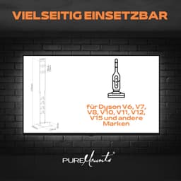 Stofzuigerstandaard - Aluminium - Wit - Geschikt voor Dyson — thumbnail 5