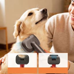 Zelfreinigende Honden- en Kattenborstel - 2-in-1 Trimborstel — thumbnail 4