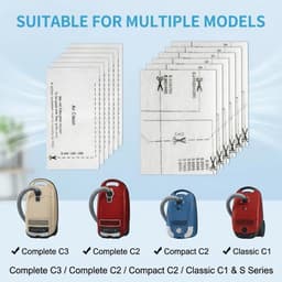 Set van 6 Stofzuigerfilters en Microfilters voor Compacte en Klassieke Stofzuigers, Inclusief Motorbeschermingsfilter en Luchtuitlaatfilter voor Optimale Prestatie — thumbnail 2