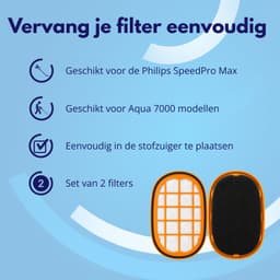 Knaak Stofzuigerfilters 2 Stuks - Geschikt voor Philips SpeedPro Max - Geschikt voor FC5005/01 en CP0663/01 - Filterset — thumbnail 2