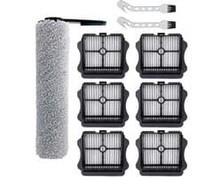 Accessoireset - 9 stuks - geschikt voor Tineco Floor One S5 - FLOOR ONE S5 PRO - S5 PRO 2 - S5 PRO SERIES - IFLOOR 5 BREEZE - accustofzuiger (nat en droog) - Vervangingsonderdelen - Inclusief 1 borstelrollen en 6 HEPA-filters en 2 reinigingsborstel