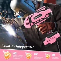 Draagbare Lasmachine - Compacte Lasapparaat - Metaal Bewerken - Batterij Aangedreven - 3769 x 302 cm - Roze — thumbnail 5