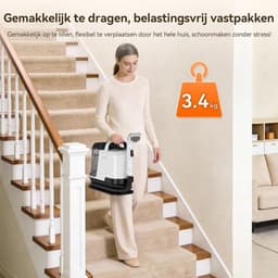 Tapijtreiniger – Vloerreiniger – Tapijtshampoo – Meubelreiniger – Auto-interieurreiniger – Krachtige Zuigkracht 18 kPa – Groot Waterreservoir 1,2 L — thumbnail 2