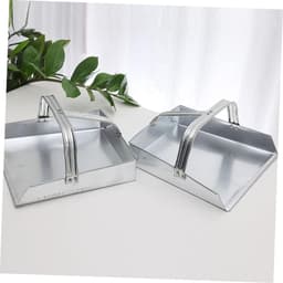 Mini Stoffer - Stofblik Tafel - Keuken Schoonmaken - Ligt Plat - 27 cm - Zilver — thumbnail 4