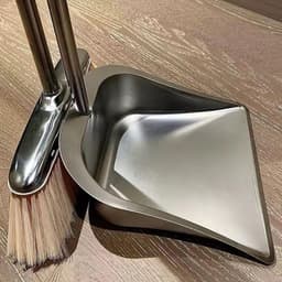 Stoffer en blik - Reinigingsset - Efficiënt schoonmaken - Ergonomisch ontwerp - 398 cm - Zilver — thumbnail 3