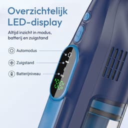 BOLLIT Kruimeldief 250W - Kruimelzuiger Snoerloos - Krachtige Handstofzuiger 22Kpa - Draadloos - Autostofzuiger – incl. Oplaadstation — thumbnail 4