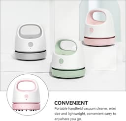 Handheld Kruimeldief - Tafelstofzuiger Kruimelzuiger - Bureau Opruimen - USB Oplaadbaar - 9.90 x 8.60 cm - Roze — thumbnail 4