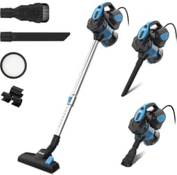 Snoerloze stofzuiger - Steelstofzuiger Draadloos - Stofzuiger zonder zak - Stofzuiger Draadloos - 600 Watt - 1 Liter Stofbak - Zakloos - Blauw — thumbnail 2
