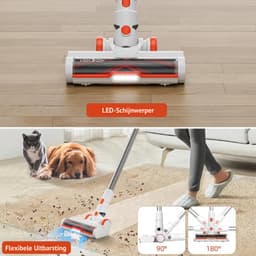 REDKEY® Steelstofzuiger - Steelstofzuiger Draadloos - Steelstofzuigers - Steelstofzuiger Zonder Zak Op Accu - Stofzuiger Draadloos - Stofzuiger Robot - Steelstofzuiger Met Snoer - Steelstofzuiger Wit — thumbnail 2
