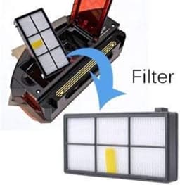 Vervangende onderdelenset geschikt voor iRobot Roomba 960 980 990 900 890 896 885 886 865 866 800 805 860 861 870 871 880 accessoireset met 6 zijborstels + 4 HEPA-filters + 2set/4 stuks Rollers — thumbnail 4