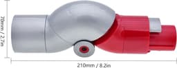 Adapter Met Snelle Ontgrendeling Geschikt Voor Dyson V11, V10, V8 & V7 - Multi Hoek Rotatie Tot 90 Graden - Ergonomisch Stofzuigen - Steelstofzuiger Onderdelen - Rood/Grijs — thumbnail 3