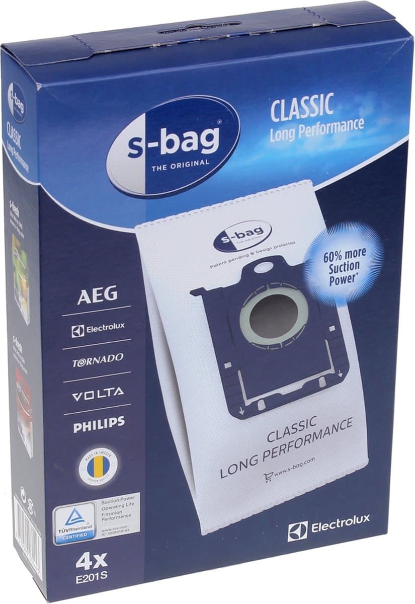 Electrolux - Stofzuigerzak S-BAG Micro Fleece - E201S - Pack/4 - 9001684589 — afbeelding 1