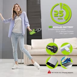 draadloze handstofzuiger - krachtige draagbare mini-autostofzuiger, oplaadbaar, voor thuis keuken auto hoekbekleding trappen stof grind kruimels reinigen — thumbnail 4