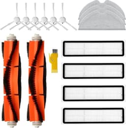 Accessoireset, vervanging voor Dreame D9 Dreame L10 Pro Dreame D9 Max Dreame D9 Pro robotstofzuiger, 15 verpakkingen, 2 hoofdborstels, 4 filters, 6 zijborstels, 3 mopdoeken — thumbnail 1