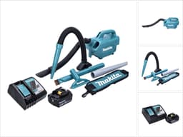 Makita DCL 184 RG1 accustofzuiger 18 V 54 mbar 0,5 l + 1x accu 6,0 Ah + oplader — thumbnail 1