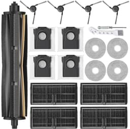 Vervangende accessoireset voor Dreame L10s Ultra Gen 3, X40 Ultra Complete, L40 Ultra, X40 Master en Mova P50 Pro Ultra – 1 TriCut-hoofdborstel, 4 stofzakken, 4 HEPA-filters, 4 doeken en 4 zijborstels — thumbnail 1