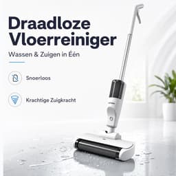Draadloze Elektrische Dweil / Vloerreiniger / Rolborstel Reiniger – USB oplaadbaar – Voor tegels, laminaat, hout & vinyl – Schoonmaken zonder gedoe – Incl. USB-kabel & handleiding — thumbnail 1