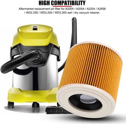 Dailygoods- Luchtfilter vervangend - Hoogwaardig Ari-filter - Geschikt voor Karcher A2004/A2054/A2204/A2656/WD2.250/WD3.200/WD3.300 - Effectieve filtratie - Verbeterde luchtkwaliteit - Bescherming motor en levensduur verlenging - Stofzuigerfilter — thumbnail 3