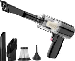 Draagbare Stofzuiger - Kruimeldief - Snelle Reiniging - Snoerloos Gemak - 500g Capaciteit - Zwart — thumbnail 2