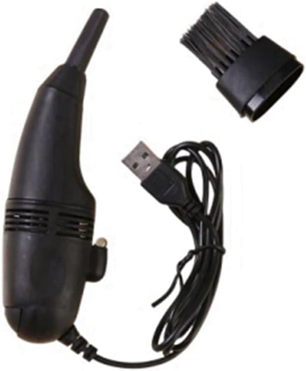 Mini USB Stofzuiger - Computer Reiniger - Bureau Schoonmaken - Handzaam Formaat - 70 Gram - Zwart — afbeelding 1