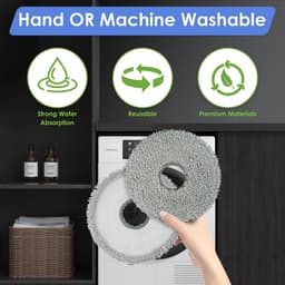 Dailygoods- Dweilpads 4 Stuks - Vervangende Dweildoeken - Geschikt voor Dreame X50/X40/X30/L10s Pro - Microvezel - Hoogwaardige Kwaliteit — thumbnail 4