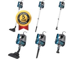 Bestron Steelstofzuiger - AVC800 - Stofbak 0,6L - Bereik 6,5m - 600W - Blauw/grijs - 5 jaar garantie