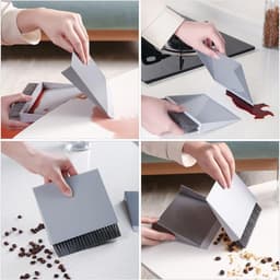 Schoonmaakset - Mini Bezem - Bureau Reinigen - Geïntegreerde Opslag - 17 cm - Grijs — thumbnail 3