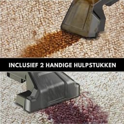 Verte Meubelreiniger - Draagbare Tapijtreiniger – 450 W - Krachtige Zuigkracht - Voor Bekleding – Vlekverwijderaar – Handmodel Vlekverwijderaar voor Banken – Tapijten – Autostoelen – Reiniging van Matrassen en Stoffen – Zwart — thumbnail 3