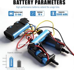 Reserve Batterij - Stofzuiger Accu - Huishoudelijk Gebruik - Lithium-ion Technologie - 3500 mAh - Zwart — thumbnail 5