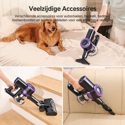 Lubluelu P2 Draadloze Steelstofzuiger 35Kpa- 5 in 1 Handstofzuiger - Zelfstaand Design - 50 Min Gebruikstijd - Verwijderbare Batterij- Anti-klit Borstel - HEPA-filter - LED-koplampen — thumbnail 5