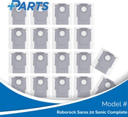 Roborock Saros 20 Sonic Complete Stofzakken (18 Stuks, Plus.Parts® alternatief voor 8.02.0239) — thumbnail 1