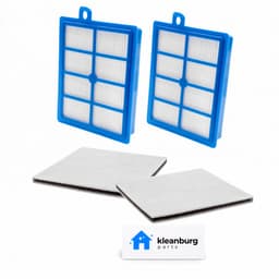 Kleanburg filterset geschikt voor Philips stofzuigers, 2 HEPA filters + 2 motorfilters, 4 delige onderhoudsset, geschikt voor Jewel, Mobilo, Performer, Performer Pro, Specialist, Studio Power en Universe — thumbnail 1
